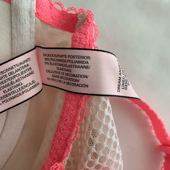 Victoria's Secret Dream Angels 34DD Padded Demi Neon Floral Zip Bralette - Picture 7 of 8